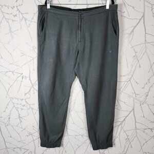 Mack Weldon Green Chambray Mid Rise Sunday Lounge Joggers